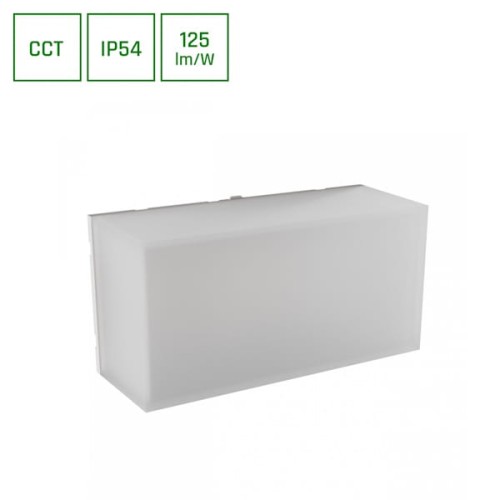 Oprawa sześcienna SCATOLLO 8W 230V IP54 200x100x75mm biała