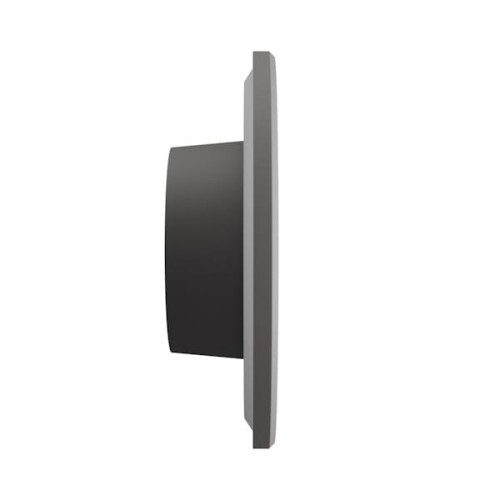 Okrągła oprawa PIATTA 9W 230V IP44 w kolorze szarym, o wymiarach 120x47 mm. Widok z boku, ukazujący płaską, prostokątną krawędź oraz zaokrągloną część tylną, przeznaczona do montażu na ścianach lub sufitach w pomieszczeniach narażonych na wilgoć.