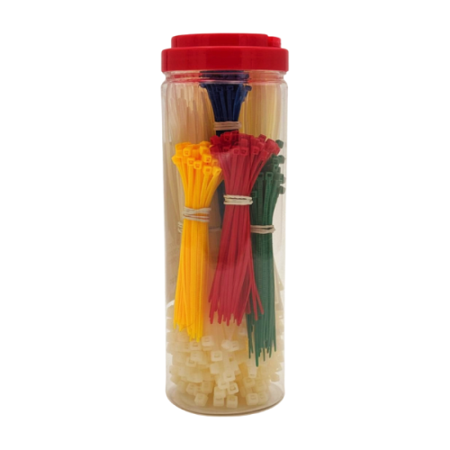 Zestaw opasek zaciskowych w tubie 100x2,5; 200x3,6; 280x3,6; 650 szt. - Nexans