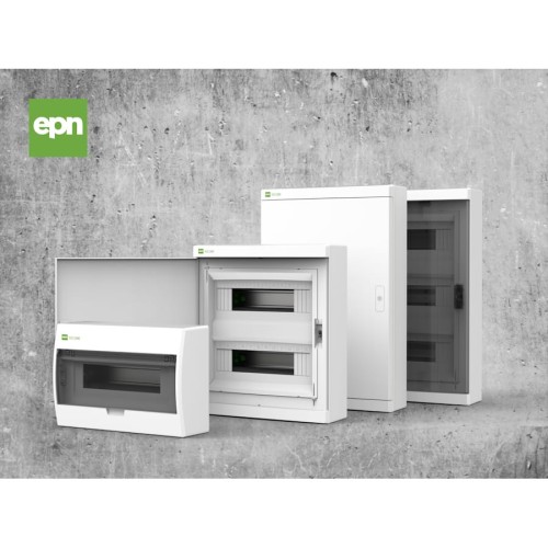Rozdzielnica ELEGANT natynkowa 1x12 IP40 PE+N biała z pokrywą białą