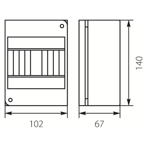 Rozdzielnica modułowa S5 RNO 5 bez drzwi – 5.3