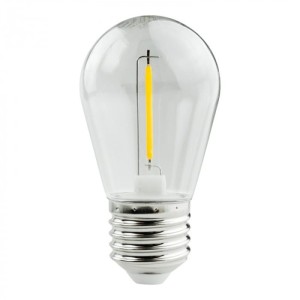 Żarówka LED KULKA filament  E27 1W ciepła biała do girland - EC20086