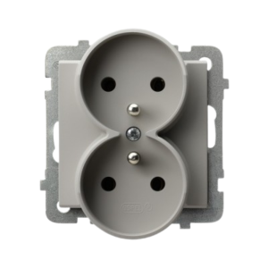 Ospel Sonata kaszmir gniazdo podwójne z uziemieniem - GP-2RRZ/M/82