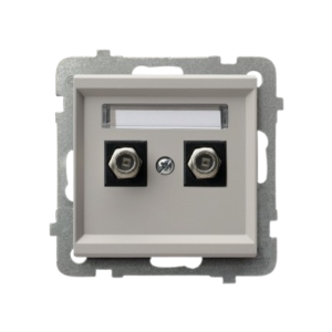 Ospel Sonata  kaszmir gniazdo podwójne antenowe typu F - GPA-2RF/M/82