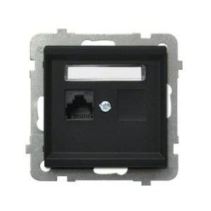 Ospel Sonata czarny gniazdo komputerowe pojedyncze - GPK-1R/K/M/33