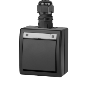 AQUANT Łącznik pojedynczy/schodowy natynkowy antracyt IP65 - 5001-67