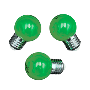Żarówka LED KULKA E-27 1W 230V zielone zestaw 3 szt.