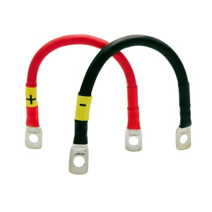 Zestaw kabli do akumulatora - przewód linka 35 mm2 + końcówka oczkowa 35/8 - 2szt. po 30 cm