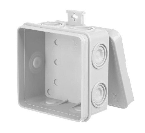 Puszka natynkowa 85x85x39 IP55 12 wlotowa szara - 0297-00