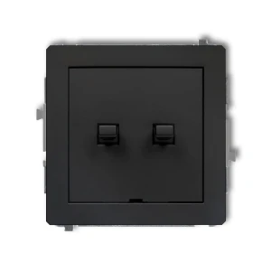 DECO Łącznik podwójny w stylu amerykańskim czarny mat - 12DWPUS-2