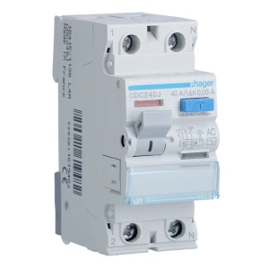Wyłącznik różnicowoprądowy 40A 30mA AC 2P - Hager CDC240J