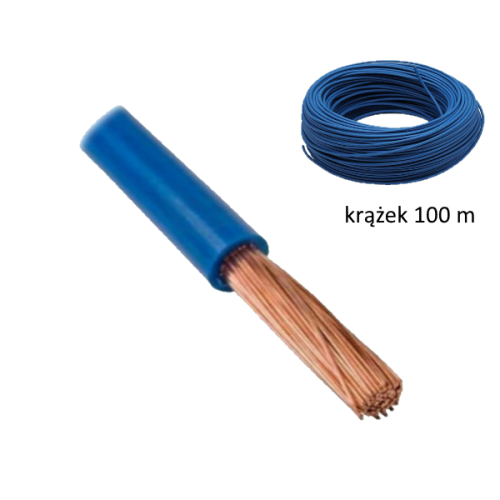 Przewód LGY 6 niebieski (H07V-K) - krążek 100 m