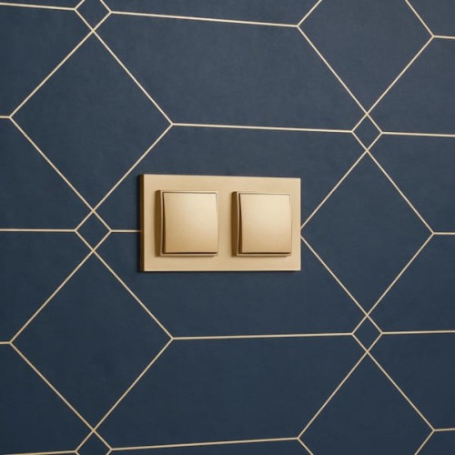 Karlik MINI Gniazdo pojedyncze z uziemieniem złoty - 29MGP-1Z