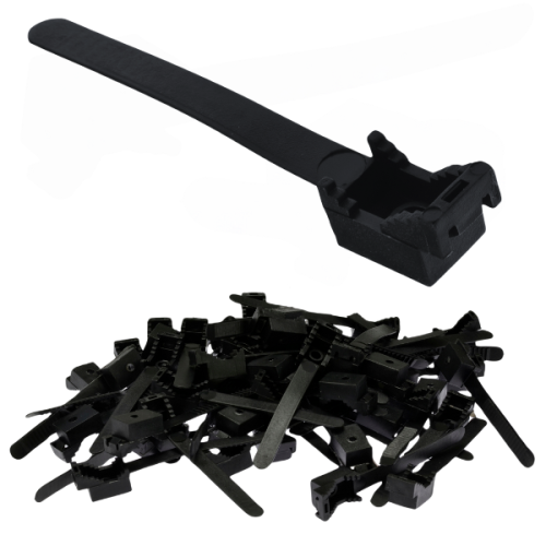 Uchwyt kablowy paskowy UP22 czarny 50szt. 