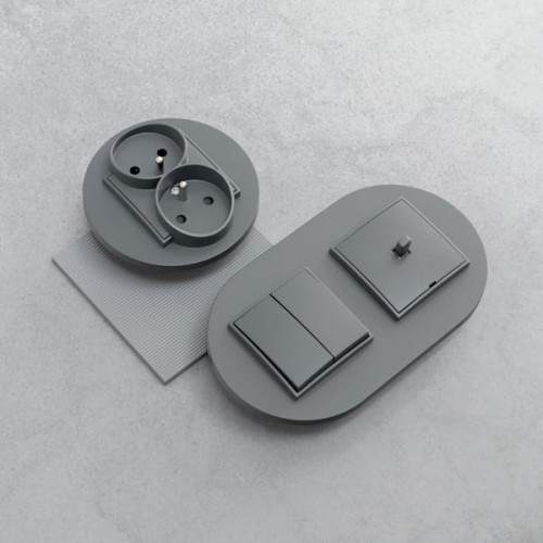 Karlik MINI Ramka pojedyncza grafit  mat - 28MR-1