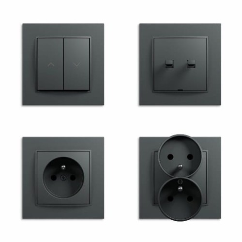 Karlik MINI Ramka pojedyncza grafit  mat - 28MR-1