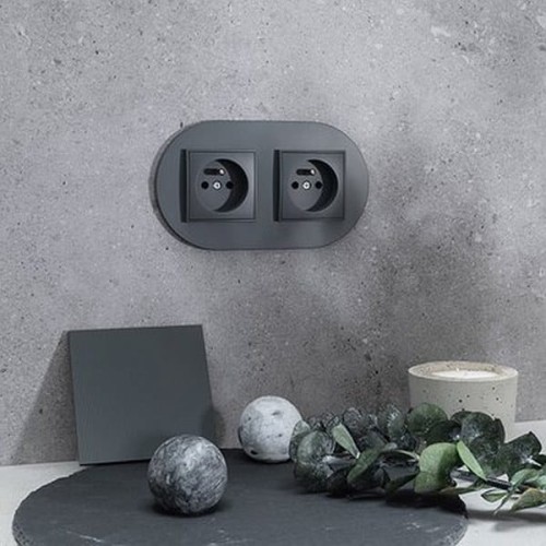 Karlik MINI Ramka pojedyncza grafit  mat - 28MR-1