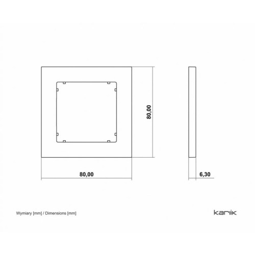 Karlik MINI Ramka pojedyncza grafit  mat - 28MR-1