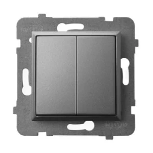 Ospel Aria szary mat łącznik podwójny - ŁP-2U/M/70