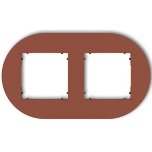 Karlik MINI Ramka podwójna okrągła terakota – 63MRTO-2 