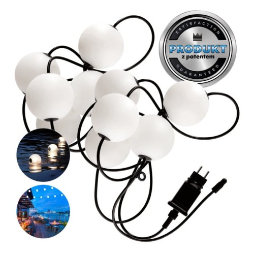 Girlanda sieciowa 7,80m VENEZIA kulki 10 x 0,8W 2500K - Kobi