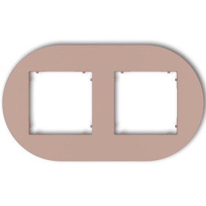 Karlik MINI Ramka podwójna okrągła łososiowa – 62MRTO-2