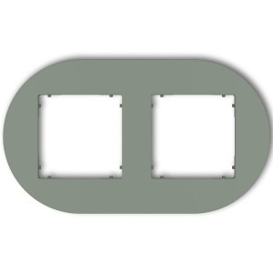 Karlik MINI Ramka podwójna okrągła szałwiowy – 61MRTO-2 
