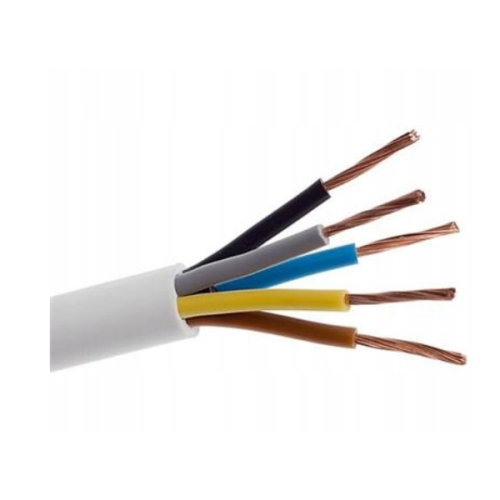 Przewód OWY 5x6 (H05VV-F) 300/500V biały