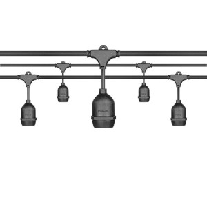 Girlanda sieciowa 24V 10m oprawki bez żarówek - LVT0016