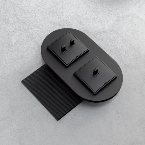 Karlik MINI Łącznik pojedynczy w stylu amerykańskim czarny mat - 12MWPUS-1