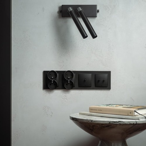 Karlik MINI Łącznik pojedynczy w stylu amerykańskim czarny mat - 12MWPUS-1