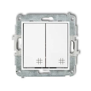Karlik MINI Łącznik krzyżowy podwójny biały mat - 25MWP-66 