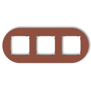 Karlik MINI Ramka potrójna okrągła terakota – 63MRTO-3