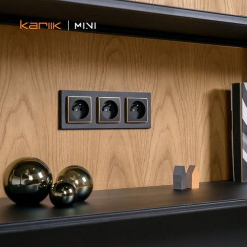 Karlik MINI Ramka pośrednia czarna - 12MRP-1