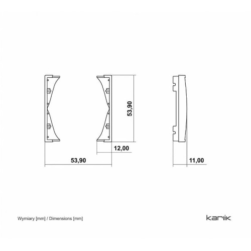 Karlik MINI Ramka podwójna pośrednia do gniazd podwójnego złoty - 29MRP-2