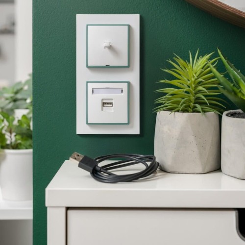 Karlik MINI Łącznik pojedynczy w stylu amerykańskim biały- MWPUS-1