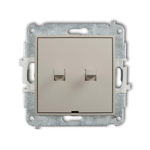 Karlik MINI Łącznik świecznikowy w stylu amerykańskim taupe beżowy - 60MWPUS-2