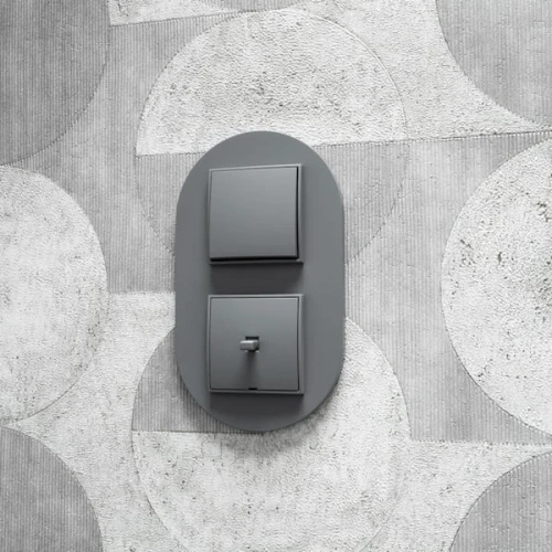 Karlik MINI Łącznik podwójny świecznikowy szary mat - 27MWP-2