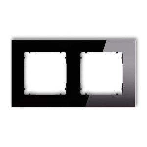 Karlik ICON Ramka podwójna kwadratowa czarna efekt szkła - 12-12-IRSK-2
