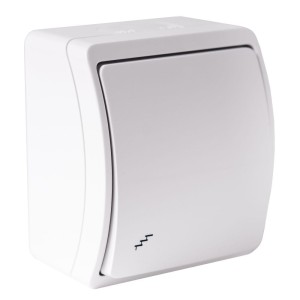 Koala Łącznik schodowy natynkowy IP 44 biały - 153-01