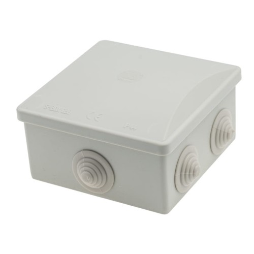 Puszka natynkowa 80x80x40 IP44 6 dławików klik szara - S-BOX036.jpg
