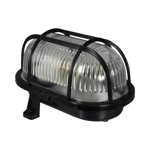 Oprawa oświetleniowa z siatką 60W E27 owalna czarna