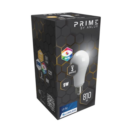 Żarówka LED A60 E27 9W ciepła biała (ww)