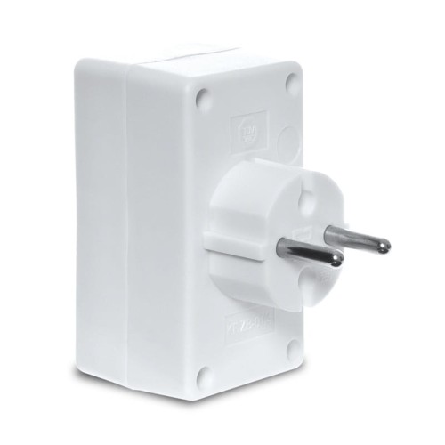 Rozgałęźnik poczwórny 4 gniazda płaskie biały - Plastrol W-97744