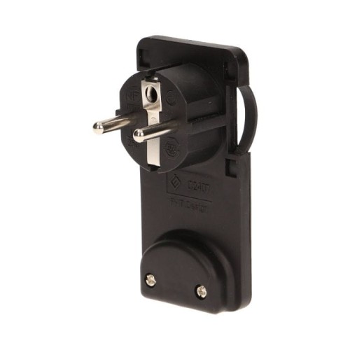 Wtyczka kątowa płaska rozbieralna do przewodów czarna - OR-AE-1311/B