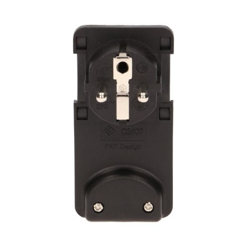 Wtyczka kątowa płaska rozbieralna do przewodów czarna - OR-AE-1311/B