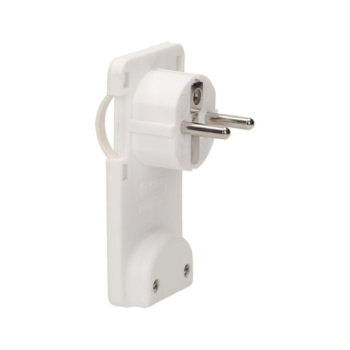 Wtyczka kątowa płaska rozbieralna do przewodów biała - OR-AE-1311/W