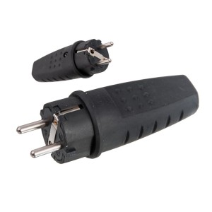 Wtyczka gumowa przenośna 250V 16A IP44 - Pawbol D.3158L