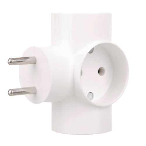 Rozgałęźnik potrójny, trójnik bez uziemienia - D.3804