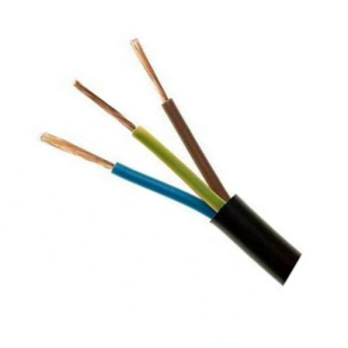 Przewód OWY 3x1,5 (H05VV-F) 300/500V czarny - krążek 20m